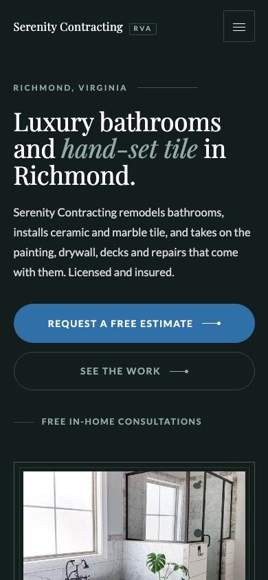 The new homepage on a phone