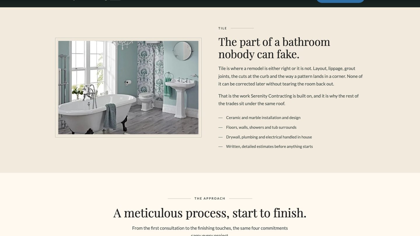 The tile section of the new homepage